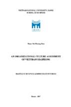 An organizational culture assessment of viettrans hai phong