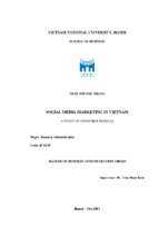 Social media marketing in vietnam  a study of consumer profiles = marketing sử dụng truyền thông xã hội tại việt nam  nghiên cứu hồ sơ người tiêu dùng