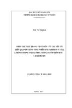 đánh giá thực trạng và nghiên cứu các yếu tố liên quan đến tình hình nhiễm htlv (human t cell lymphotropic virus) ở đối tượng người hiến máu tại việt nam