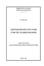 Giải pháp đổi mới công nghệ ở truyền tải điện ninh bình   quản trị công nghệ & phát triển doanh nghiệp