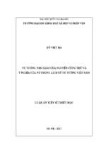 Tư tưởng nho giáo của nguyễn công trứ và ý nghĩa của nó trong lịch sử tư tưởng việt nam