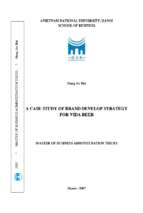 A case study of brand develop strategy for vida beer   luận văn ths. business administration   60 34 05