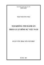 Tội không thi hành án theo luật hình sự việt nam