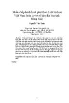 Miễn chấp hành hình phạt theo luật hình sự việt nam (trên cơ sở số liệu địa bàn tỉnh đồng nai)