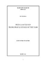 Phân loại tài sản trong pháp luật dân sự việt nam