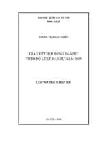 Giao kết hợp đồng dân sự theo bộ luật dân sự việt nam năm 2005