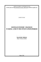 Socio economic changes in dong anh in the innovation period