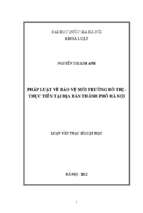 Pháp luật về bảo vệ môi trường đô thị   thực tiễn tại địa bàn thành phố hà nội