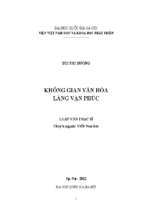 Không gian văn hóa làng vạn phúc