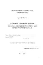 A study on electronic banking the case of bank for investment and development of vietnam