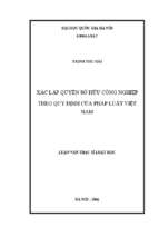 Xác lập quyền sở hữu công nghiệp theo quy định của pháp luật việt nam