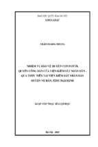 Nhiệm vụ bảo vệ quyền con người, quyền công dân của viện kiểm sát nhân dân   qua thực tiễn tại viện kiểm sát nhân dân huyện vụ bản, tỉnh nam định