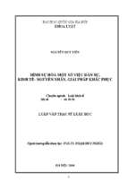 Hình sự hóa một số việc dân sự, kinh tế   nguyên nhân, giải pháp khắc phục