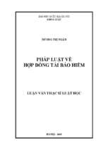 Pháp luật về hợp đồng tái bảo hiểm