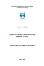 Business strategy for consumer lending of hsbc