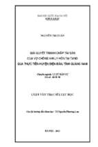 Giải quyết tranh chấp tài sản của vợ chồng khi ly hôn tại tòa án nhân dân qua thực tiễn huyện điện bàn, tỉnh quảng nam