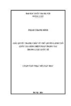 Giải quyết tranh chấp về chủ quyền lãnh thổ quốc gia bằng biện pháp trọng tài trong luật quốc tế