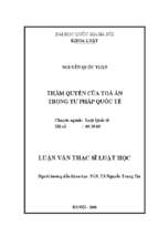 Thẩm quyền của tòa án trong tư pháp quốc tế