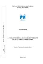 A study on corporate social responsibility of vietnamese corporations (nghiên cứu về trách nhiệm xã hội của tổng công ty việt nam)