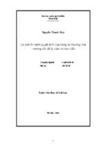 Cơ chế thi hành quyết định của trọng tài thương mại   những vấn đề lý luận và thực tiễn