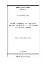 Quyền tự định đoạt của đương sự theo quy định của bộ luật tố tụng dân sự việt nam năm 2004