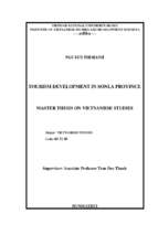 Tourism development in sonla province = phát triển du lịch sơn la.