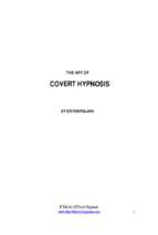 The art of covert hypnosis