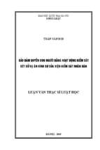 Bảo đảm quyền con người bằng hoạt động kiểm sát xét xử vụ án hình sự của việm kiểm sát nhân dân