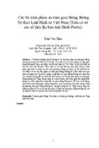 Các tội xâm phạm an toàn giao thông đường bộ theo luật hình sự việt nam (trên cơ sở các số liệu địa bàn tỉnh bình phước)