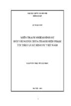 Miễn trách nhiệm hình sự đối với người chưa thành niên phạm tội theo luật hình sự việt nam