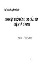 đo điện trở dùng cơ cấu từ điện và opamp