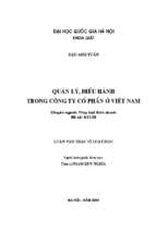 Quản lý, điều hành trong công ty cổ phần ở việt nam