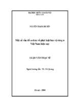 Một số vấn đề cơ bản về phát luật bảo vệ rừng ở việt nam hiện nay