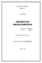 Trách nhiệm kỷ luật trong luật lao động việt nam