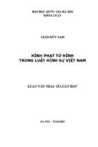 Hình phạt tử hình trong luật hình sự việt nam