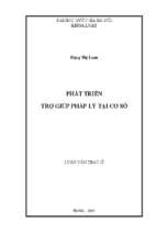 Phát triển trợ giúp pháp lý tại cơ sở