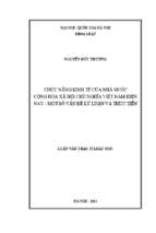 Chức năng kinh tế của nhà nước việt nam hiện nay   một số vấn đề lý luận và thực tiễn