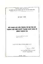 Mối quan hệ giữa trọng tài và toà án trong việc tranh chấp kinh tế bằng trọng tài