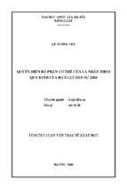 Quyền hiến bộ phận cơ thể của cá nhân theo quy định của bộ luật dân sự 2005