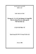 Hương ước và vai trò của hương ước trong điều kiện xây dựng nhà nước pháp quyền việt nam hiện nay