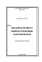 Nâng cao hiệu quả hoạt động xử lý đơn khiếu nại, tố cáo của công dân tại các cơ quan của quốc hội