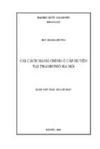 Cải cách hành chính ở cấp huyện tại thành phố hà nội