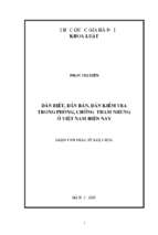 Dân biết, dân bàn, dân kiểm tra trong phòng, chống tham nhũng ở việt nam hiện nay