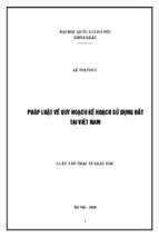 Pháp luật về quy hoạch kế hoạch sử dụng đất tại việt nam