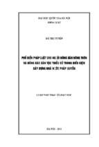 Phổ biến pháp luật cho người nông dân nông thôn và đồng bào dân tộc thiểu số trong điều kiện xây dựng nhà nước pháp quyền