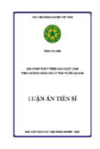 Giải pháp phát triển sản xuất cam theo hướng hàng hóa ở tỉnh tuyên quang