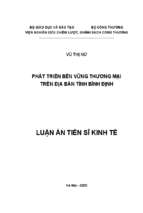 Phát triển bền vững thương mại trên địa bàn tỉnh bình định