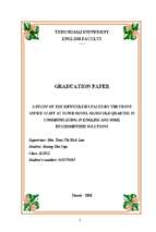 A study on the difficulties faced by the front office staff at the hanoi old quarter hotel in communicating in english and some recommended s