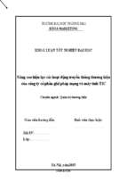 Nâng cao hiệu lực các hoạt động truyền thông thương hiệu của công ty cổ phần giải pháp mạng và máy tính tic