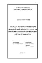 Giải pháp tăng cƣờng năng lực cạnh tranh xuất khẩu bóng đèn led sang thị trƣờng brazil của công cy cp bóng đèn phích nƣớc rạng đông